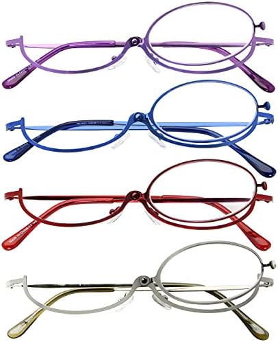 Eyekepper, 4 опаковки на Козметични очила за четене за жените, Увеличаване на Козметични Ридеры с панти капак, 4,00