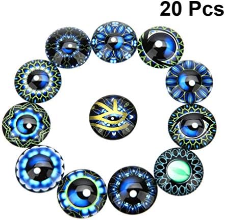 EXCEART Ретро Декор на Реколтата, Бижута 10 ММ Очите Модел Кръгли Стъклени Кабошоны Петна САМ на Очите през Цялата Скъпоценен