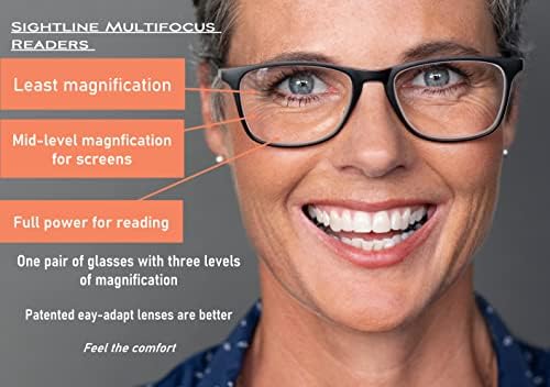 Мультифокальные Прогресивни Очила за четене Sightline за мъже и Жени с стесняването на рутинна засаждане 6005