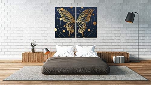 Прекъсването на Стенно Изкуство Крила на Пеперуда Абстрактно Произведение на Изкуството, Живопис 32x48 Комплект B