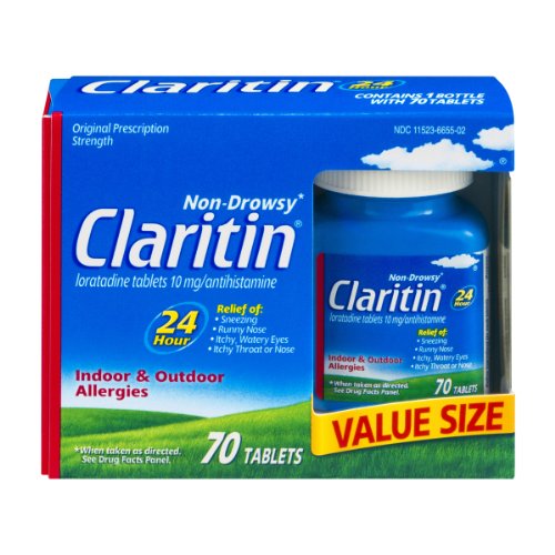 Хапчета от Недремлющей алергии Claritin 24 Hour Взаимопомощ в размер на 70 единици, 6 опаковки