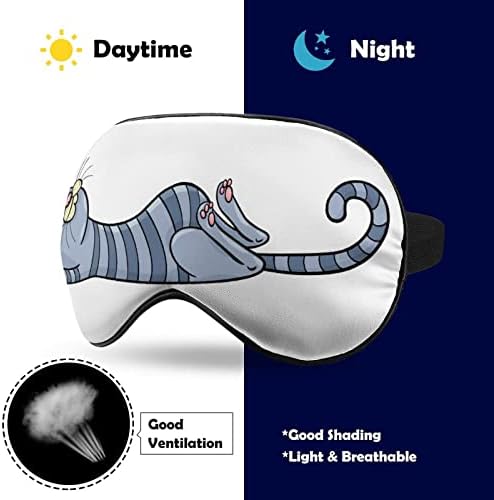 LynaRei Мързелива Котка Спящата Маска за Сън е Забавно за домашни Любимци Превръзка на очите за Сън Еластична