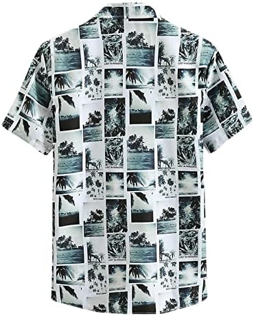 NaRHbrg Реколта Ризи за Мъже, Мъжки Риза с Принтом Копчета и Къс Ръкав, Скъпа Хавайски Плажната Тениска с Изображение на Слънцето