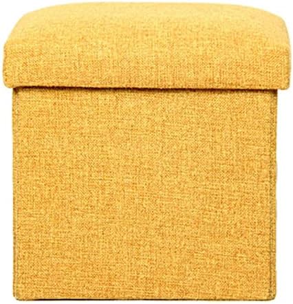 ZSFBIAO Столче за съхранение на памук и лен, подсилени с дебели диванный табуретка, една Обща кутия, Сгъваема Табуретка