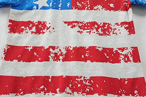 Тениска за малки момчета на 4 юли, Тениска с американския Флаг, Тениска с къс ръкав За Деца 2-8 Години