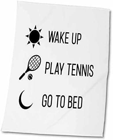 Цитат от сборника 3dRose Тори Ан - Събуди се, да Играе Тенис, да Си лягаме - Кърпи (twl-288783-3)