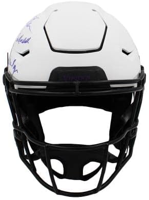 Purple People Заклетите Подписаха Minnesota Vikings Speed Flex Автентичен Лунен Каска NFL - Каски NFL С Автограф