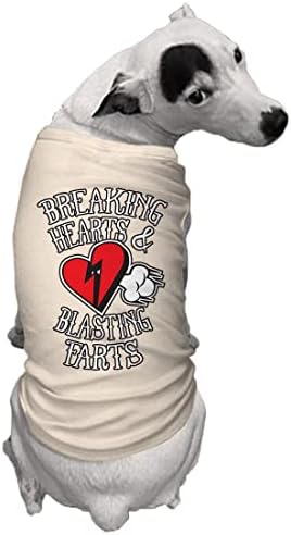 Тениска за кучета на Разрушаване Hearts & Blastings Farts (Сиреневая, 3 пъти повече)