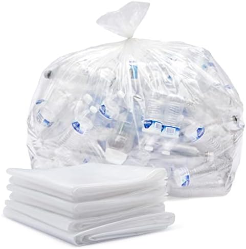 Прозрачни торби за боклук обем 32-33 литра, (на цената на опаковката 100 торби с завязками) Големи Прозрачни пластмасови