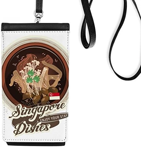 Традиционен Сингапурски Бак Кът За Телефон, Портфейл, Висящ Калъф за Мобилен Телефон, Черен Джоба