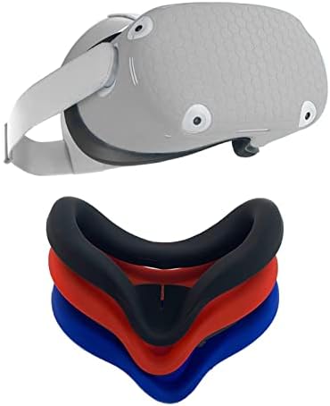 Силиконов защитен калъф за лице TATACO Oculus Quest 2 VR Shell - защита от пот, нескользящий, моющийся, защита