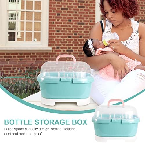 NUOBESTY Простор за бебешки бутилки, Рафтове за съхранение, Голяма Кутия за съхранение на шишета за Хранене, Органайзер