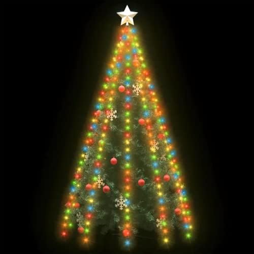 Мрежести тела VidaXL за Коледната елха с 250 светодиодите, Цветни 98,4