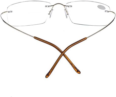 Jcerki Tao Bi Супер Лек Титанов Бифокални Очила За Четене Мъжки Дамски Модни Очила За Четене Без Рамки