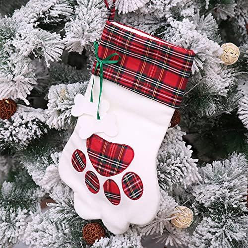XIOS 2022 Коледни Чорапи на Краката, за да се домашни любимци, Кучета, Котки, по-Големи Лапи, Окачени Чорапи, Коледна Украса