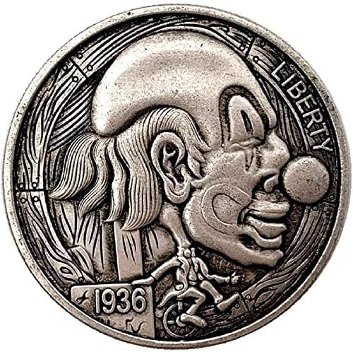 1936 Американски Голям Нос Антични Колекция от Стари Медни и Сребърни монети Монета С Релефни изображения на Монети от Мед