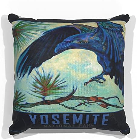 Холщовая възглавница Йосемити, Садящийся Raven за диван или диван комплекти дома и офиса, картини с маслени бои