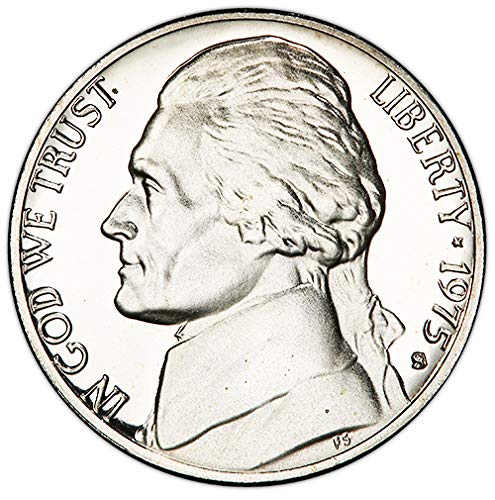 Монетен двор на САЩ, 1975 г. Proof Jefferson Nickel Choice Без лечение