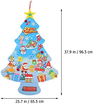 Toyvian Камина Полк Декор 1 Комплект само Фетровая Коледно Дърво Адвент Коледен Календар Подарък-Коледна Елха, с монтиран