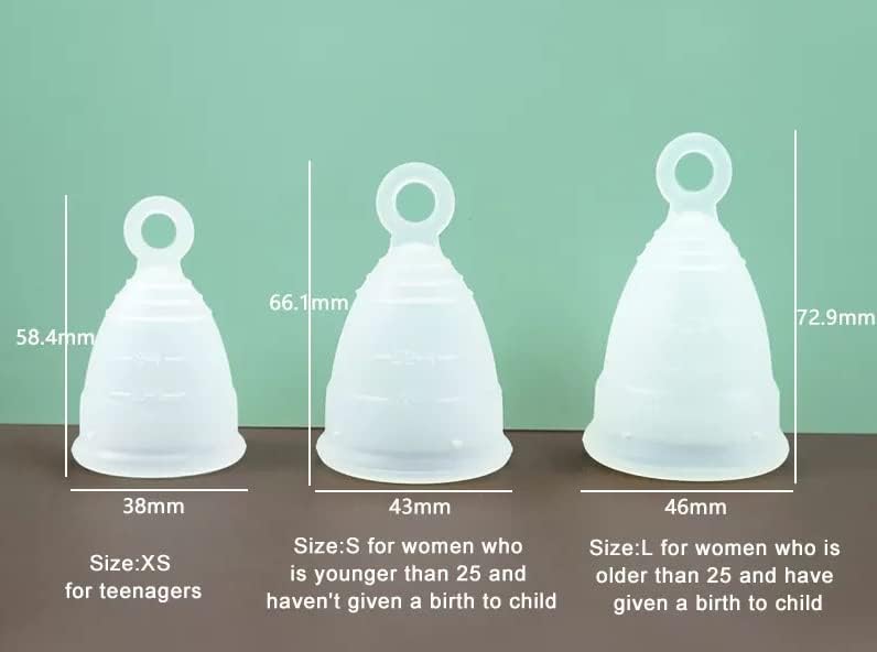 Mascoto TM Новата Ултра Удобна Менструална чаша с о-пръстен, Изработени от медицински силикон, не съдържат BPA, Множество,