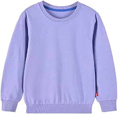 IESSRA/ Блузи с кръгло деколте за момчета и Момичета, Hoody За Деца, Обикновен Памук е Мек Пуловер С дълъг Ръкав,