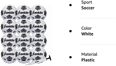 Футболни топки Franklin Sports - Състезание от 100 футболни топки за младежи и възрастни - Размер 3 Размер 4 Размер на 5