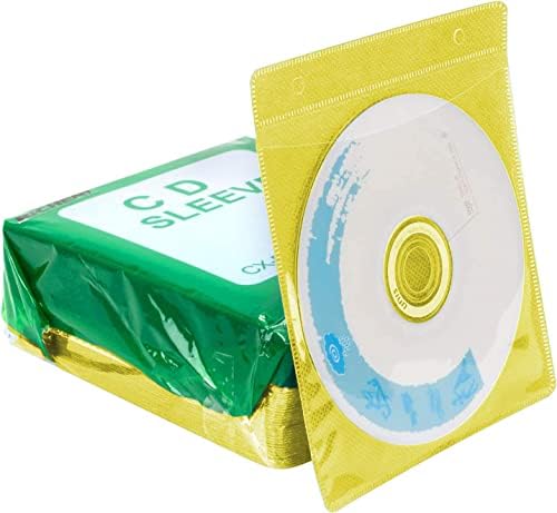 Договори RICHEN CD/DVD/BluRay, Двустранни Сменяеми Пластмасови Договори за съхранение на cd-та и DVD-та, 100 опаковки
