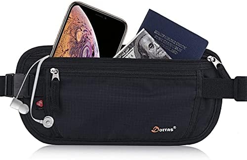 Паричен колан за жени и мъже - Защитен портфейл за паспорт, Скрит Пътен Чантата с RFID заключване, Поясная чанта за пътуване