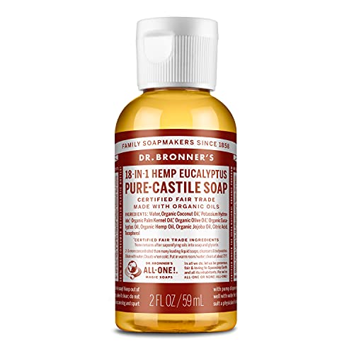 Течен сапун Dr. Bronner's -Pure-Castile (евкалиптово, 1 галон) - Произведено на базата на органични масла, на