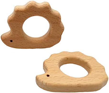 Alenybeby 2 бр., Детски Дървени играчки-прорезыватели във формата на Таралеж, Хранителни Материали, Органични подарък
