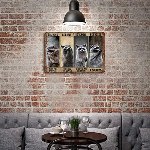 Finamille Ретро Стенен Плакат с Енотом, Мотивирующая Цитат, Винтажное Стенно Изкуство, Начало Декор, Ретро