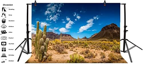 Yeele 15x10ft Безлюден Планински Фонове, за снимки Кактус Saguaro Природен Пейзаж на Фона на Дивите места Туризъм Суеверие Планина