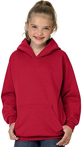 Hanes ComfortBlend® EcoSmart® Младежки Пуловер С качулка Тъмно Червен Цвят