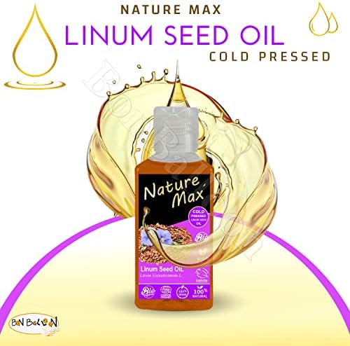 Nature Max Масло от семена на Лайнума Етерични масла от Органично Натурално Неразбавленное Чисто за грижа за косата и кожата