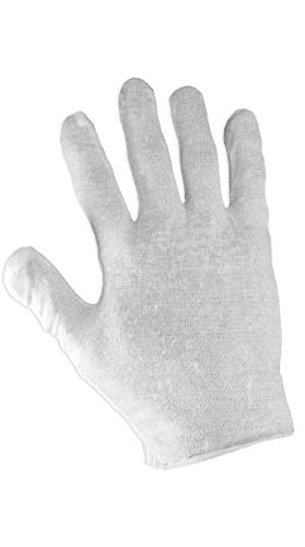 Глобалната Ръкавица L100 от памук Бяла, Лека Ръкавица Lisle Inspectors, Работа, Мъже, Бяла (Калъф 1200)