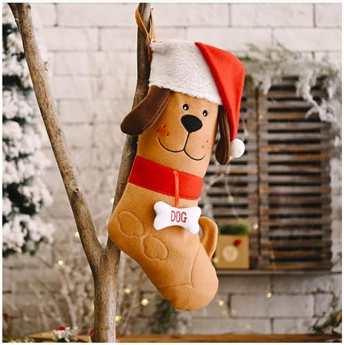 Коледен Отглеждане на домашни животни и Кученца Ottsas Dog, Персонални Коледен Декор в Кучешки Теми (Кафяв)