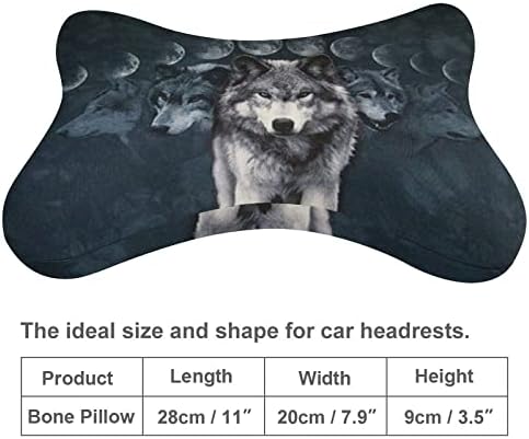 Автомобилна Шейная Възглавница Wolf's Shadow от 2 Възглавници под формата на Костите, за Автомобил, облегалката за глава, Възглавница