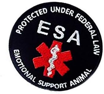 Домашни любимци Емоционална Подкрепа на ESA Червен Символ на Медицински Сигнали Военен Кука Контур Тактика морала