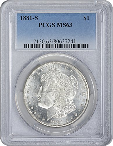 Сребърен долар Морган MS63 PCGS 1881-ТЕ години