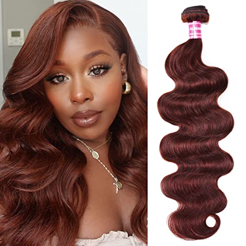 Porfirio Hair 12A, Червеникаво-Кафяви Дълги Къдрави Коси Тъкат 1 Китка от Човешка Коса, за жени, Бразилски Косата Реми