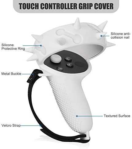 Силиконов калъф за лице Esimen Grip Cover за Oculus Quest, комплект от 2 ленти в юмрук, висококачествени Силиконови Предпазни