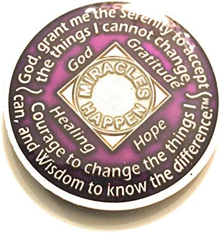 Линия за възстановяване на 31 Year NA Deep Purple & Gold Трехпластинчатый Медальон - Чип, Монета, монета на залога