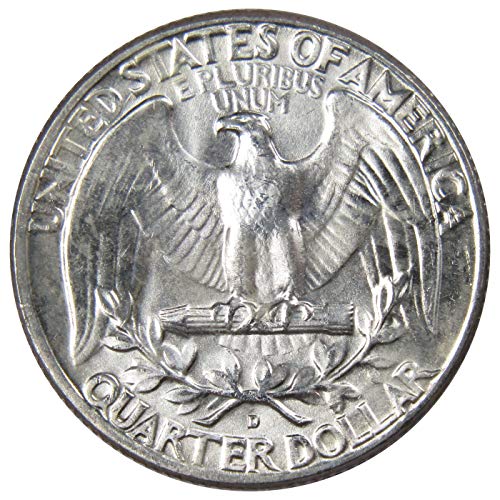 1962 D Washington Quarter BU Монета на САЩ, деноминирани 25 карат от 90% сребро, без да се прибягва в Монетния двор