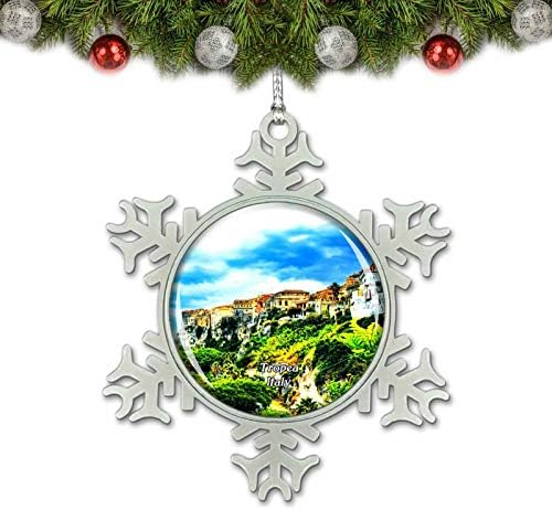 Умсуфа Италия Tropea Калабрия Коледен Орнамент За Украса На Елхата Crystal Метален Сувенир Подарък
