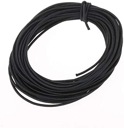 КОТОВИН, дебел кръг еластичен кабел с дебелина 2 мм, 10 ярда (черен, 2 мм)