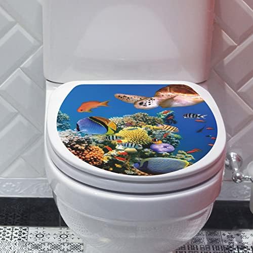 3D Стикери с Морски Рибки, Етикети върху Капака на Тоалетната чиния, Подвижна Водоустойчива Етикети на Тоалетната