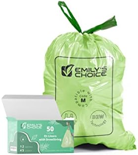Emily ' s Choice Тежки Биоразградими средните 8-галлоновые торби за боклук (50 броя) с технология D2W, специално
