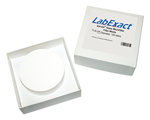 Стъклен филтър от микрофибър LabExact 1200021 марка 934AH, боросиликатное стъкло, без свързващо вещество, 1,5 микрона, 11,0 см