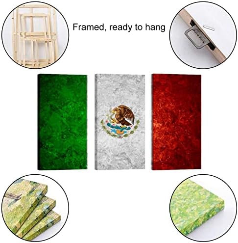 3, Панел, В Рамката на Платното за монтаж на стена Арт Знаме на Мексико или Мексикански Старинни Картини с маслени