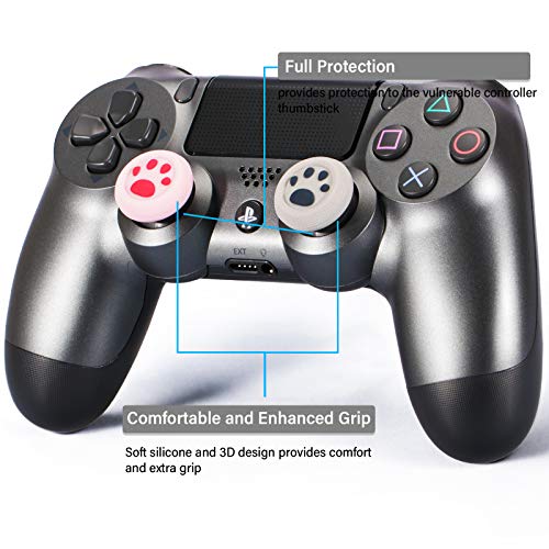 Playrealm Мек Гумен калъф с 3D текстура за улавяне на палеца x 4 за PS5, PS4, Xbox Series X / S, Xbox One, контролер Switch